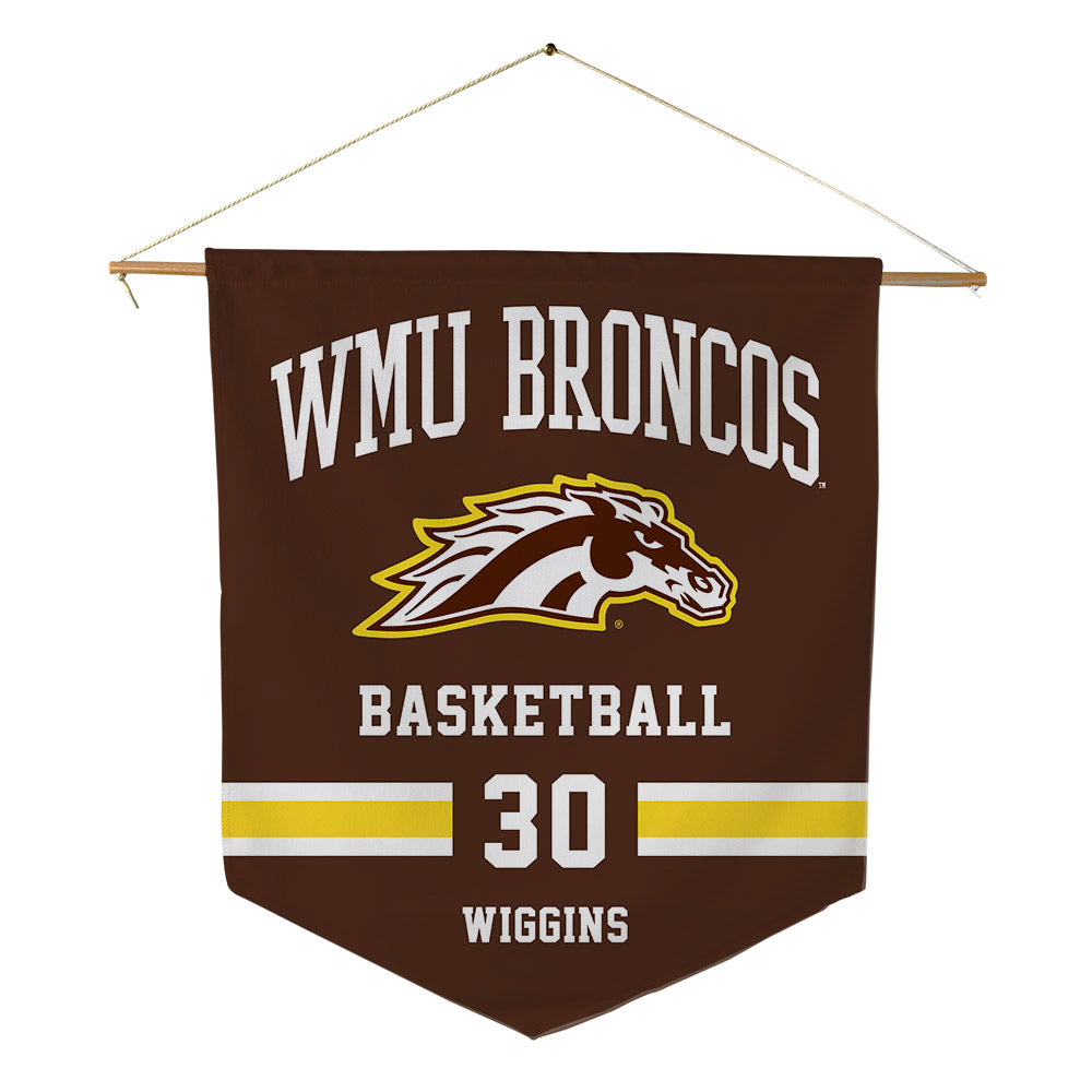 Western Michigan - NCAA Women's Basketball : Morasha Wiggins - Pennant - 18" x 21"-0