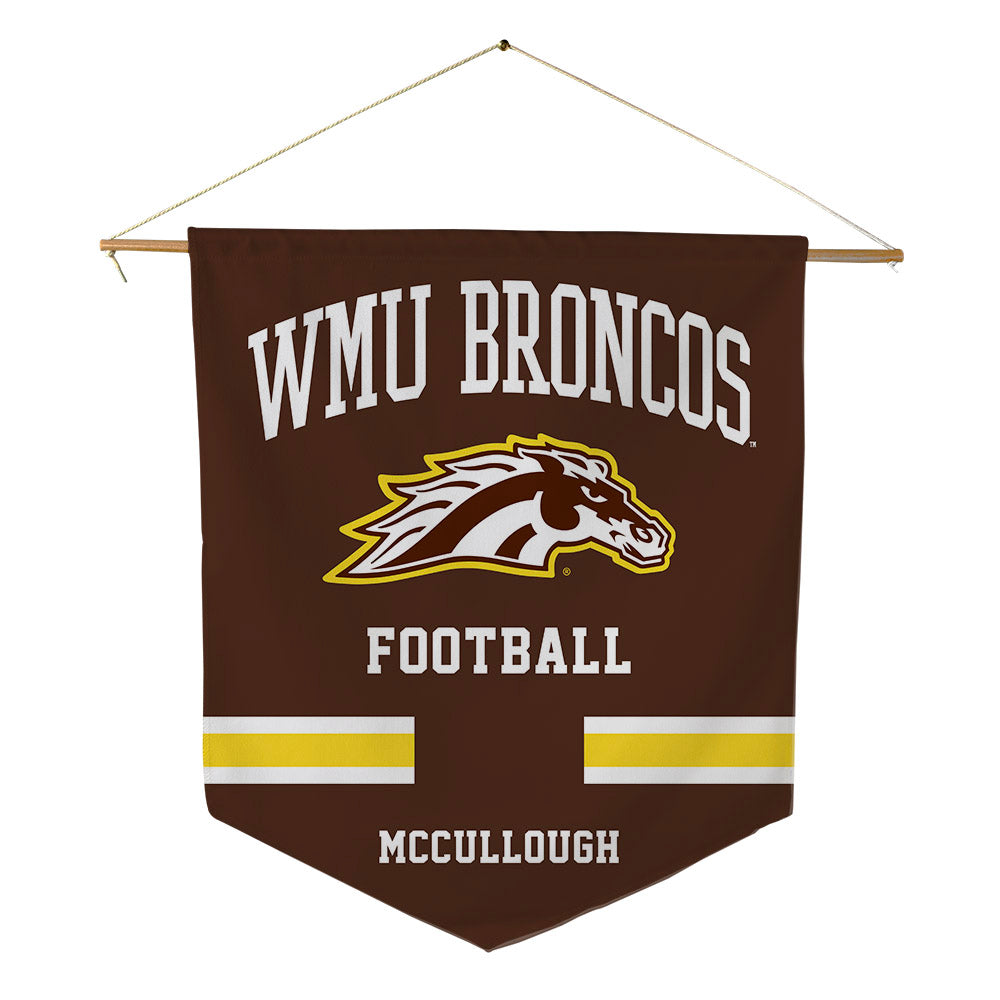 Western Michigan - NCAA Football : Daeh McCullough - Pennant - 18" x 21"-0