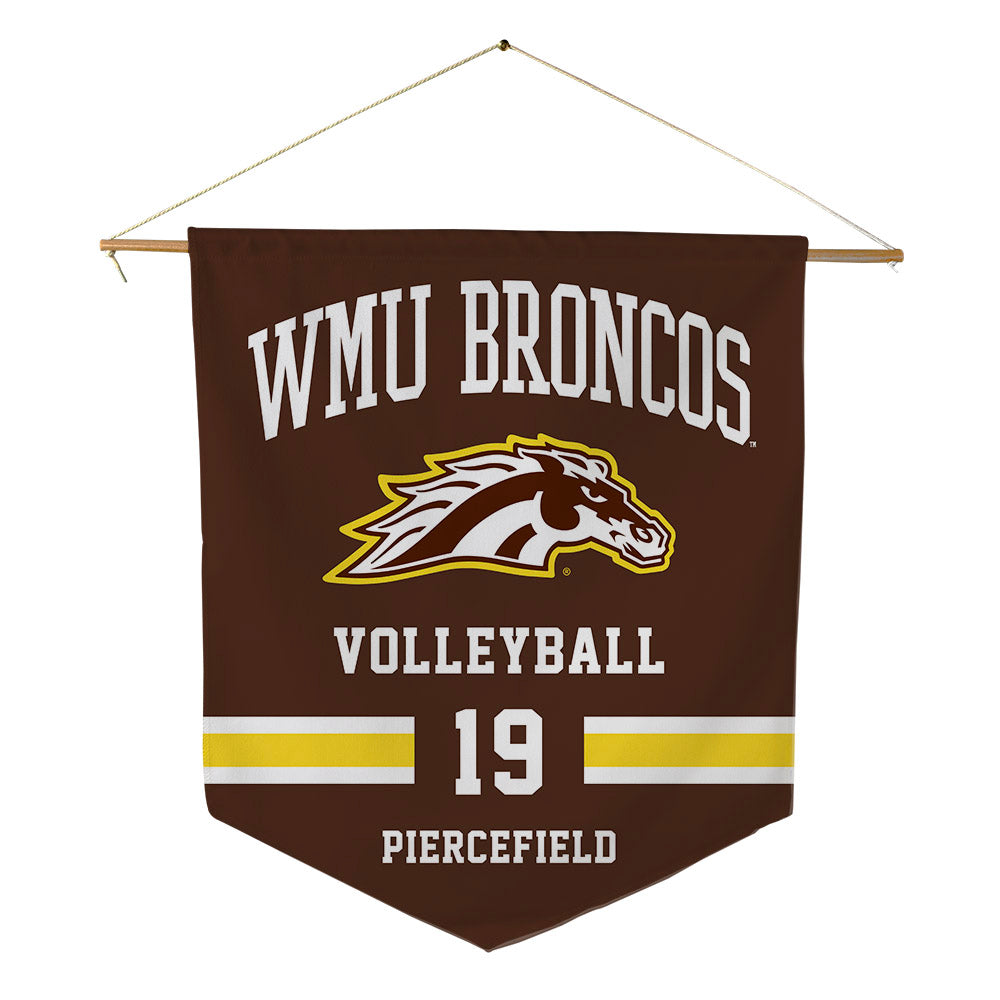 Western Michigan - NCAA Women's Volleyball : Carley Piercefield - Pennant - 18" x 21"-0