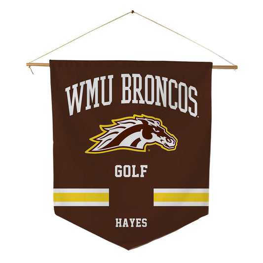 Western Michigan - NCAA Women's Golf : Jenna Hayes - Pennant - 18" x 21"-0