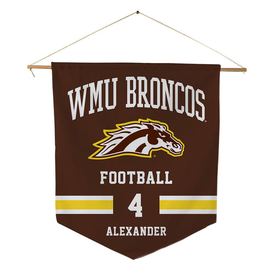 Western Michigan - NCAA Football : Austin Alexander - Pennant - 18" x 21"-0