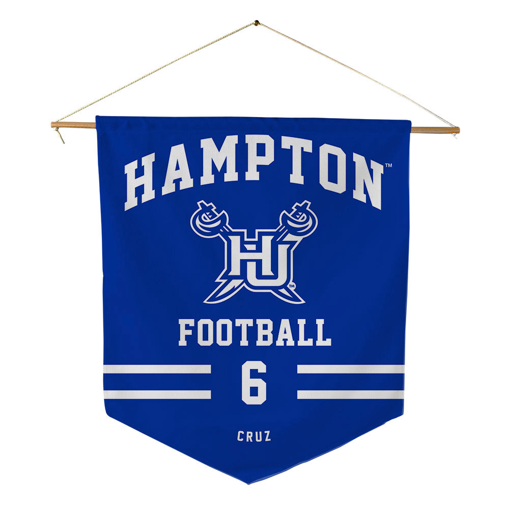 Hampton - NCAA Football : Antonio Cruz - Pennant - 18" x 21"-0
