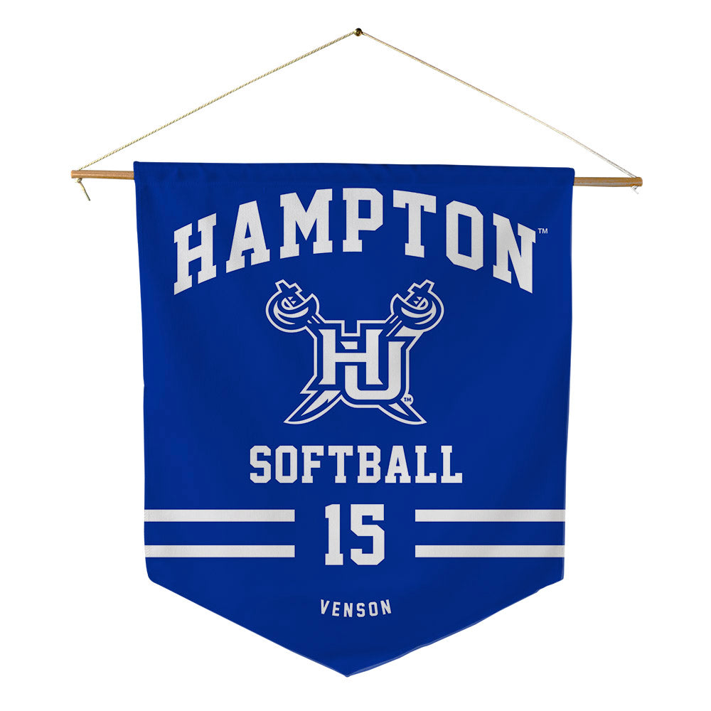 Hampton - NCAA Softball : Jasmine Venson - Pennant - 18" x 21"-0