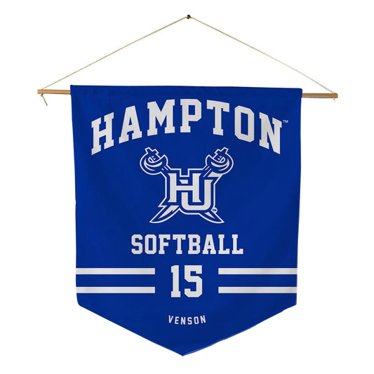 Hampton - NCAA Softball : Jasmine Venson - Pennant - 18" x 21"-0