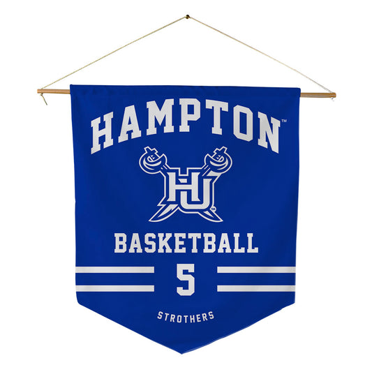 Hampton - NCAA Men's Basketball : Etienne Strothers - Pennant - 18" x 21"-0