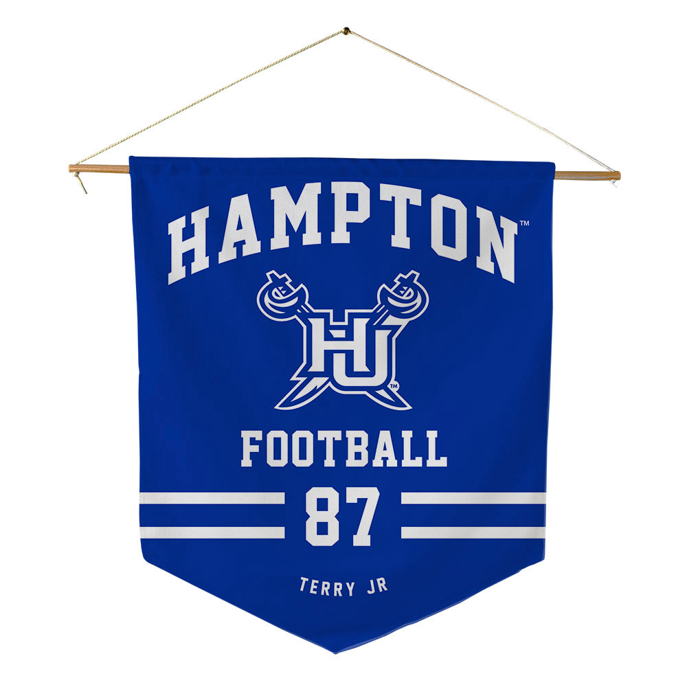 Hampton - NCAA Football : Samuel Terry Jr - Pennant - 18" x 21"-0