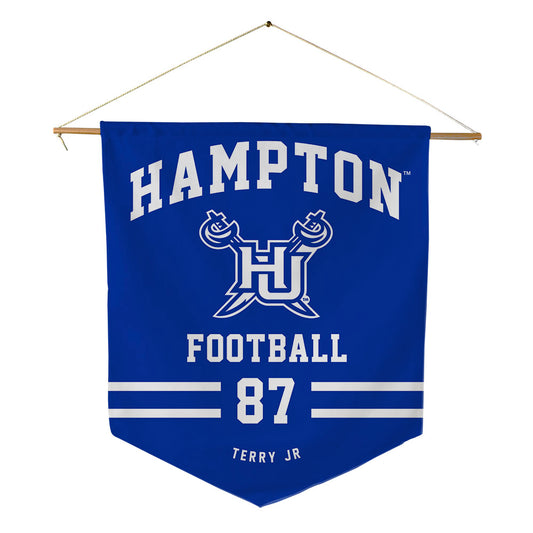 Hampton - NCAA Football : Samuel Terry Jr - Pennant - 18" x 21"-0