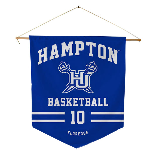 Hampton - NCAA Men's Basketball : Chris Eldredge - Pennant - 18" x 21"-0