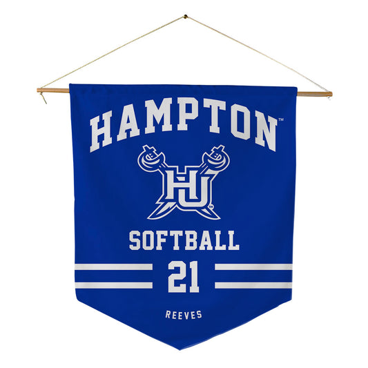 Hampton - NCAA Softball : Jayleen Reeves - Pennant - 18" x 21"-0