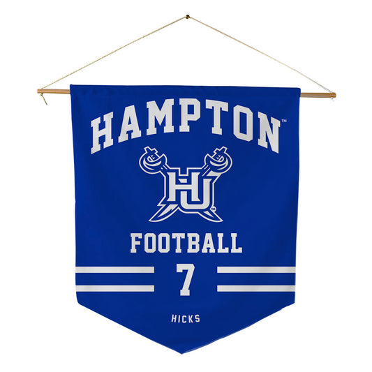 Hampton - NCAA Football : William Hicks - Pennant - 18" x 21"-0