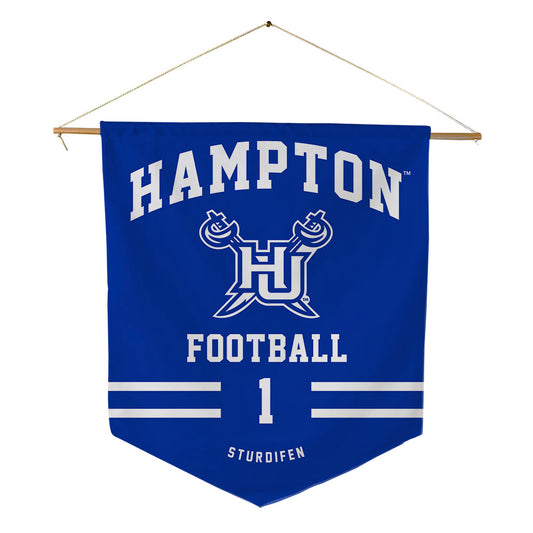 Hampton - NCAA Football : Cam Sturdifen - Pennant - 18" x 21"-0