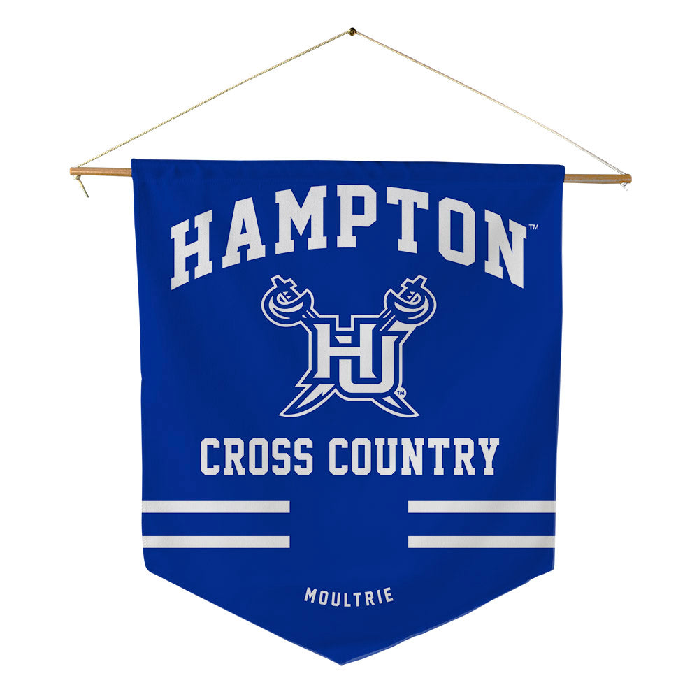 Hampton - NCAA Women's Cross Country : Angel Moultrie - Pennant - 18" x 21"-0