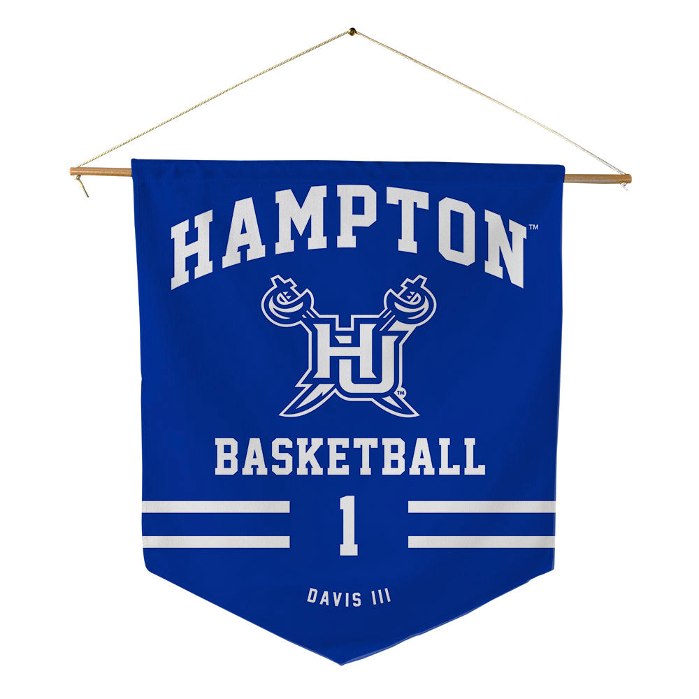 Hampton - NCAA Men's Basketball : Aaron Davis III - Pennant - 18" x 21"-0