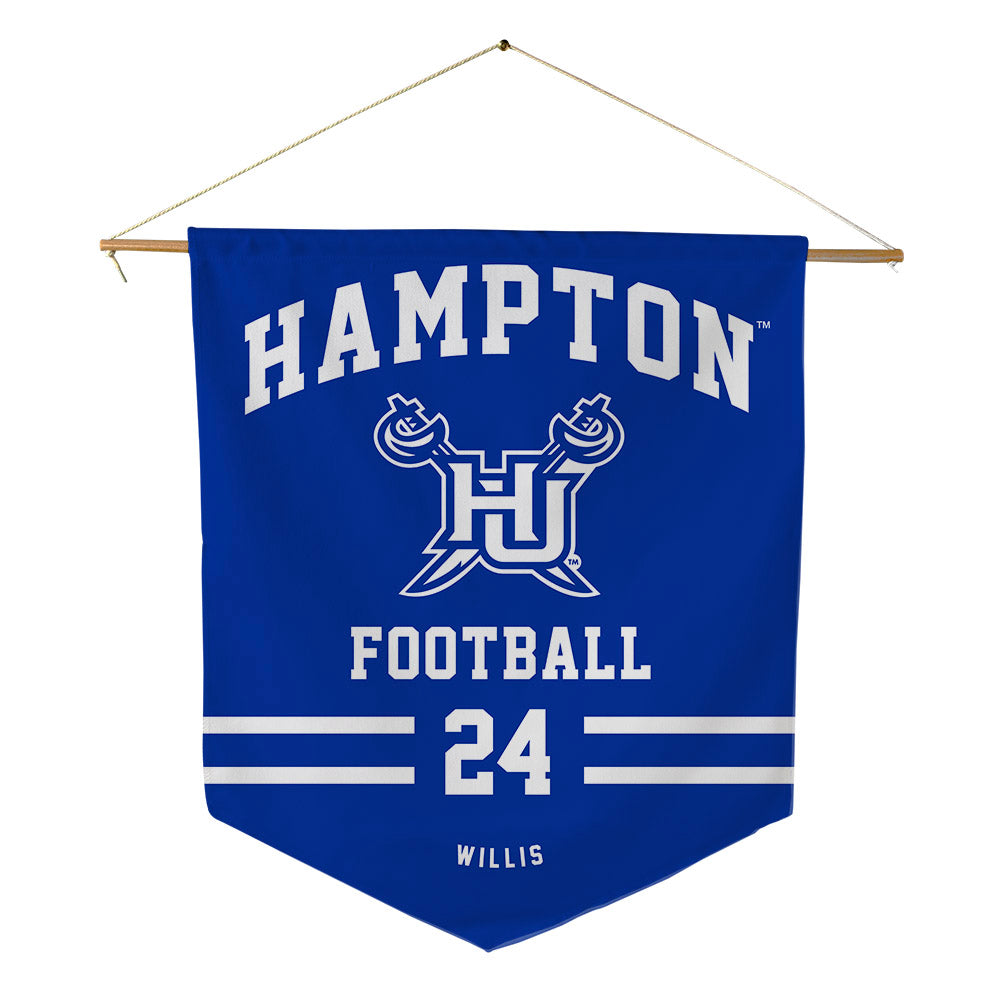 Hampton - NCAA Football : Marqwae Willis - Pennant - 18" x 21"-0