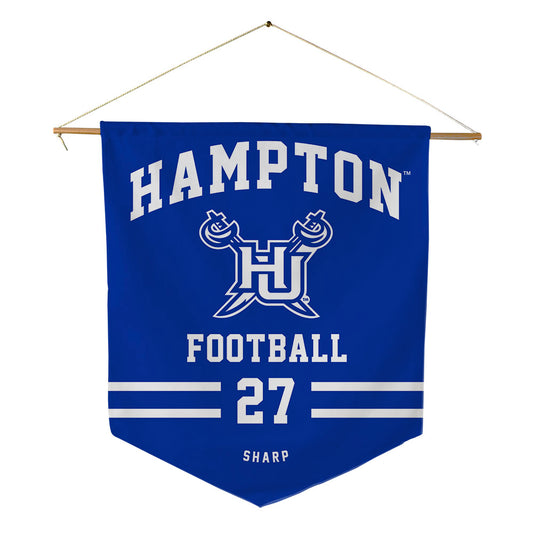 Hampton - NCAA Football : Larrell Sharp - Pennant - 18" x 21"-0