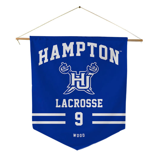 Hampton - NCAA Men's Lacrosse : Maliik Wood - Pennant - 18" x 21"-0