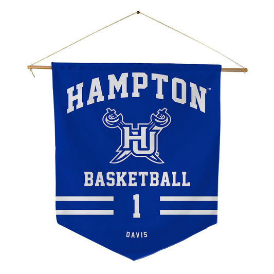 Hampton - NCAA Men's Basketball : Aaron Davis - Pennant - 18" x 21"-0