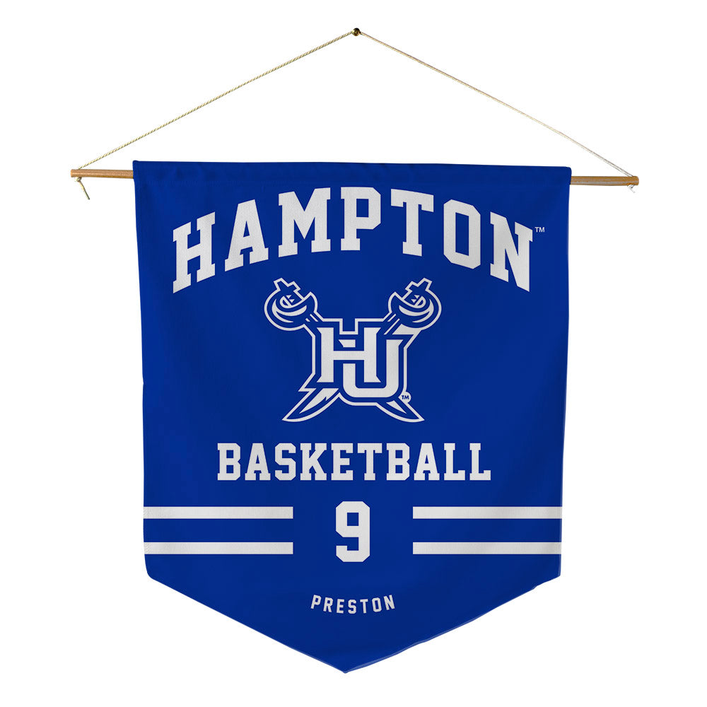 Hampton - NCAA Men's Basketball : William Preston - Pennant - 18" x 21"-0