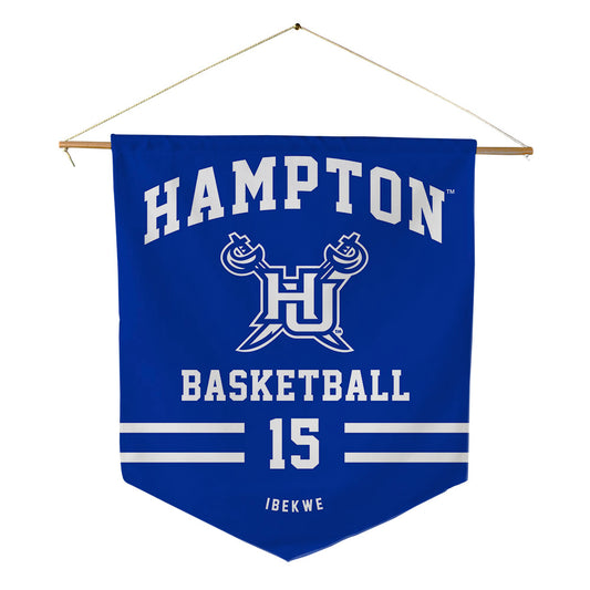 Hampton - NCAA Men's Basketball : Zion Ibekwe - Pennant - 18" x 21"-0