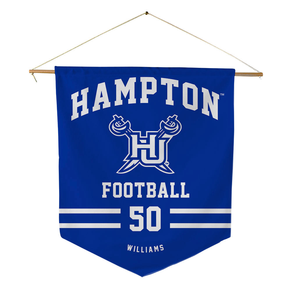 Hampton - NCAA Football : John Williams - Pennant - 18" x 21"-0