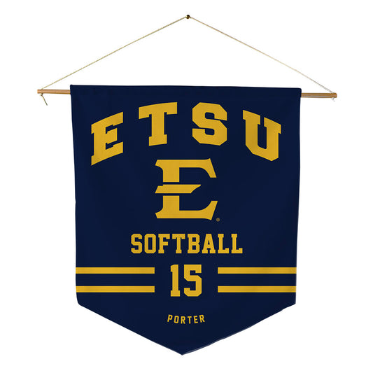 East Tennessee State - NCAA Softball : Hailey Porter - Pennant - 18" x 21"-0