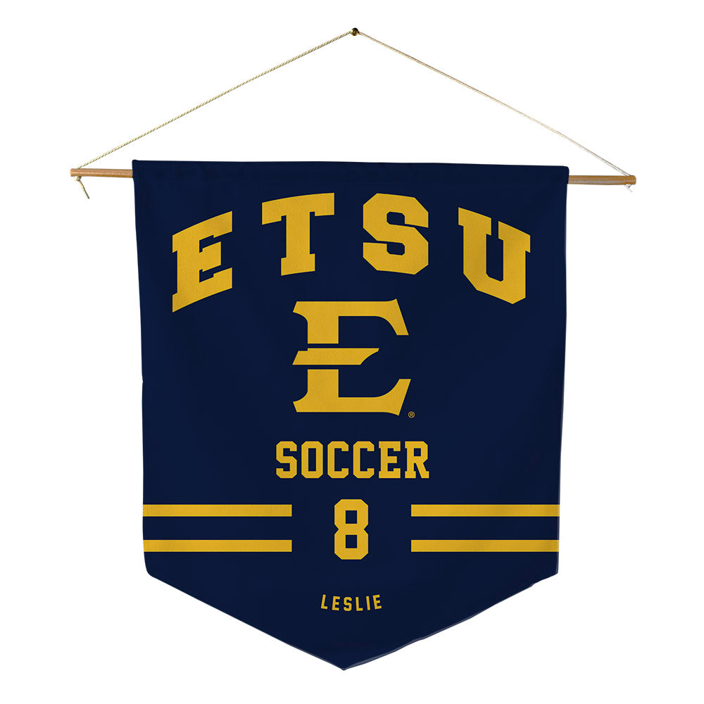 East Tennessee State - NCAA Women's Soccer : Lauren Leslie - Pennant - 18" x 21"-0