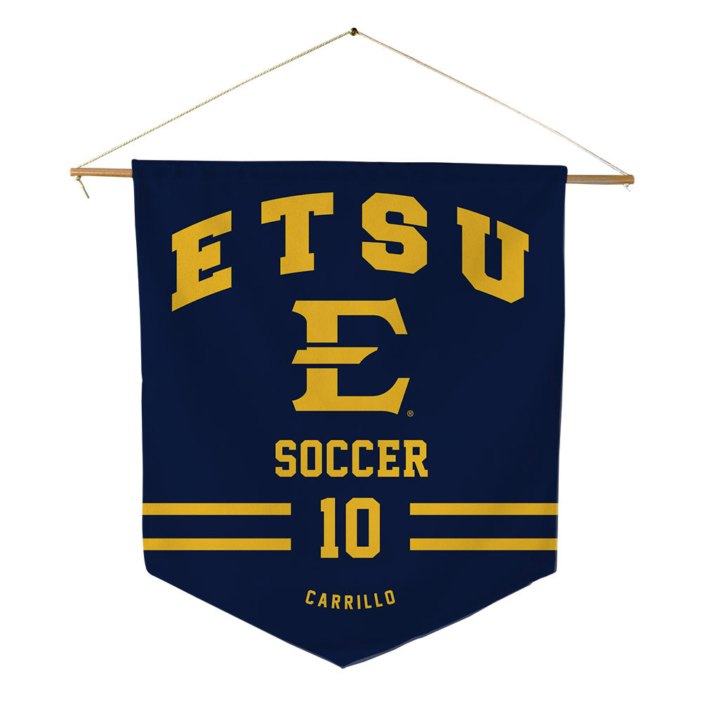 East Tennessee State - NCAA Men's Soccer : Jaime Carrillo - Pennant - 18" x 21"-0
