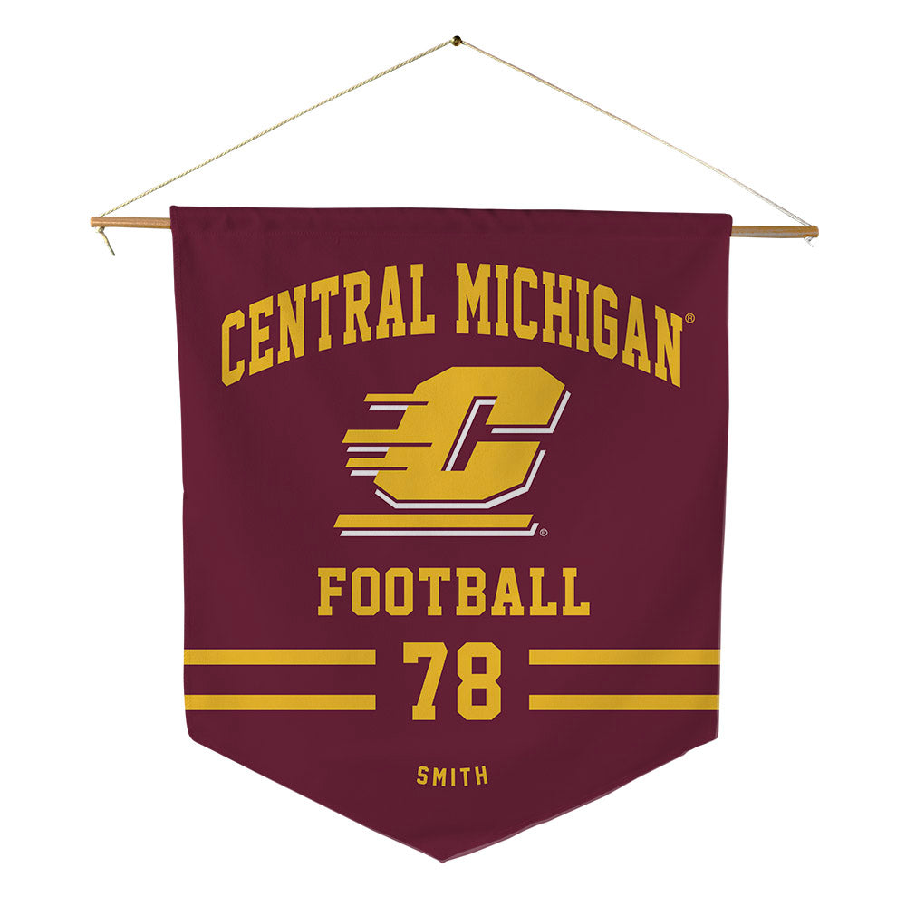 Central Michigan - NCAA Football : Talon Smith - Pennant - 18" x 21"-0