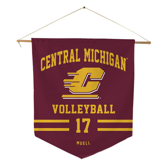 Central Michigan - NCAA Women's Volleyball : Keelyn Muell - Pennant - 18" x 21"-0