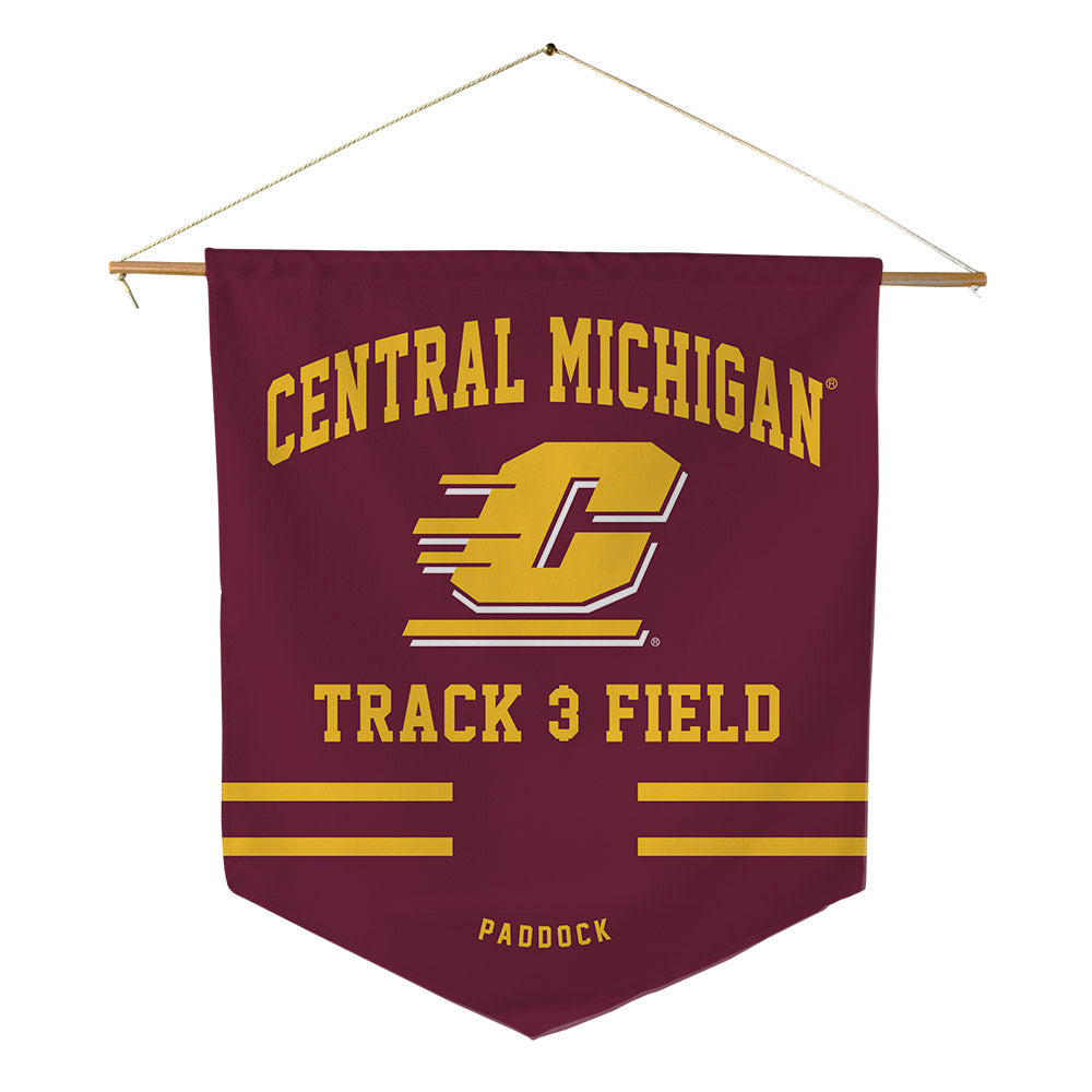 Central Michigan - NCAA Women's Track & Field : Jane Paddock - Pennant - 18" x 21"-0