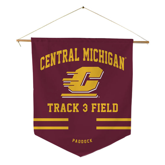 Central Michigan - NCAA Women's Track & Field : Jane Paddock - Pennant - 18" x 21"-0