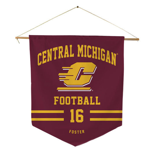 Central Michigan - NCAA Football : Shawn Foster - Pennant - 18" x 21"-0