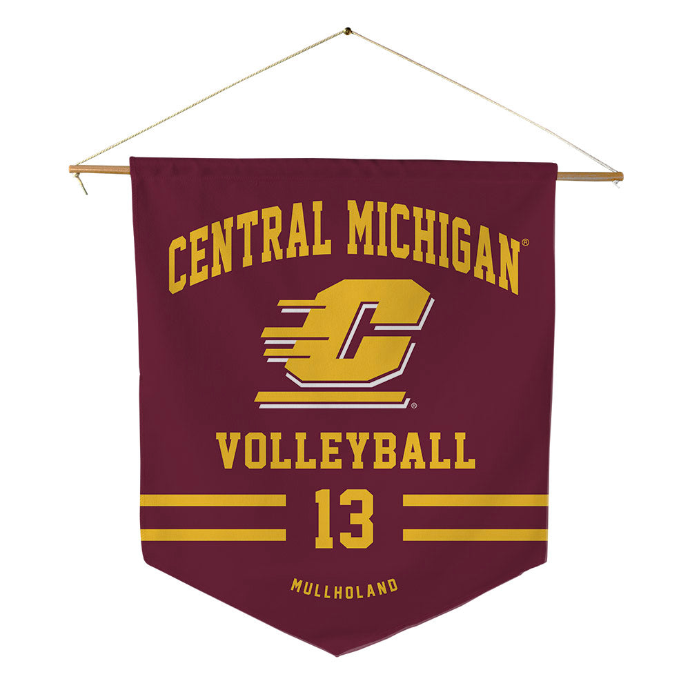 Central Michigan - NCAA Women's Volleyball : Lilly Mullholand - Pennant - 18" x 21"-0
