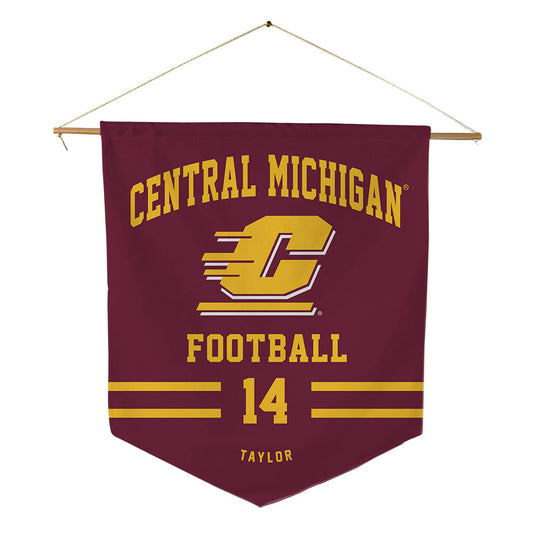 Central Michigan - NCAA Football : Justin Taylor - Pennant - 18" x 21"-0