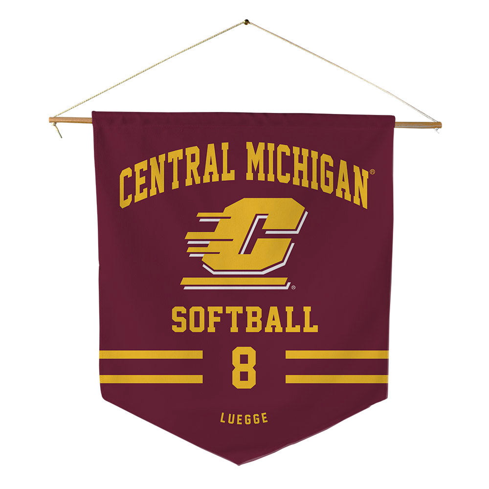 Central Michigan - NCAA Softball : Ella Luegge - Pennant - 18" x 21"-0