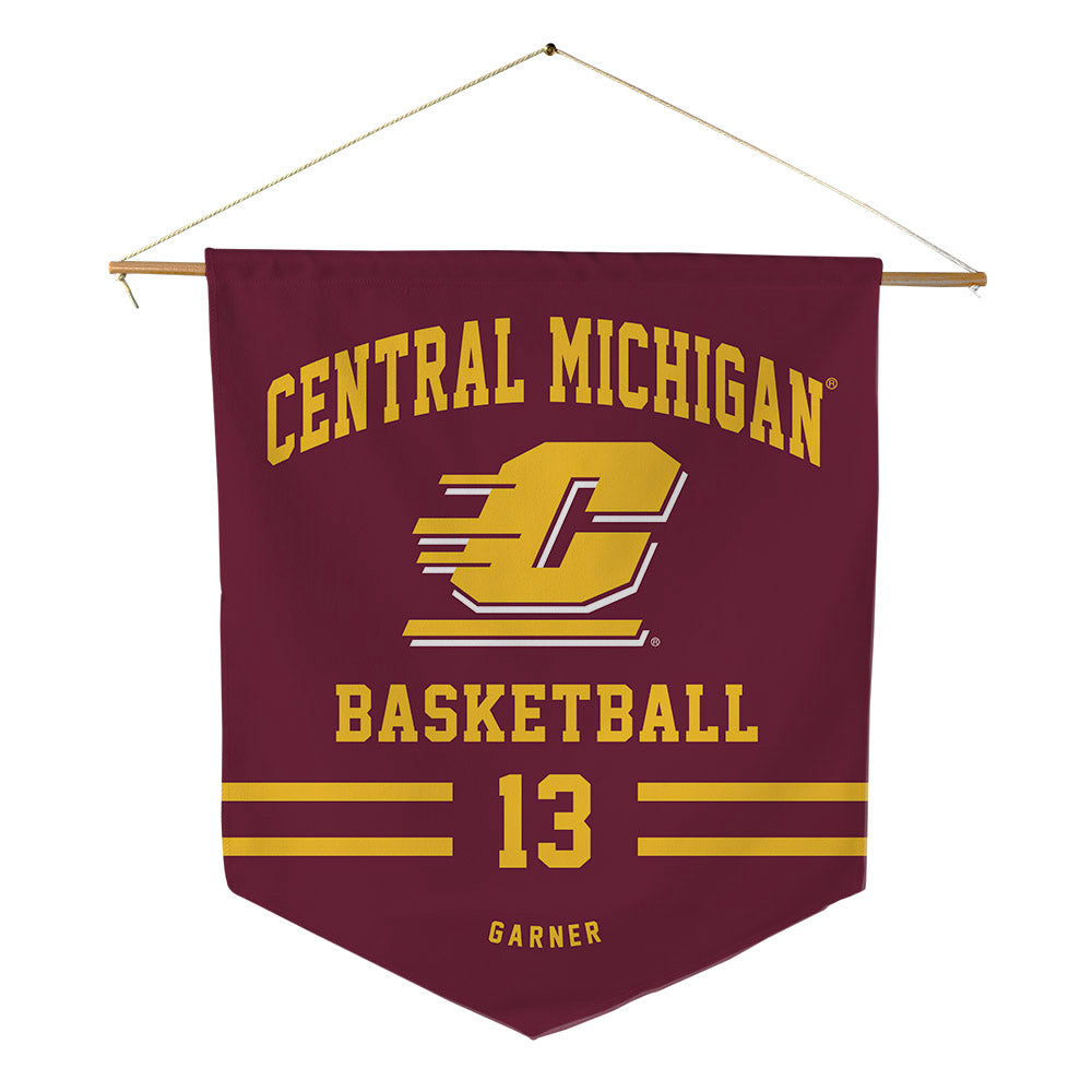 Central Michigan - NCAA Men's Basketball : Keenan Garner - Pennant - 18" x 21"-0
