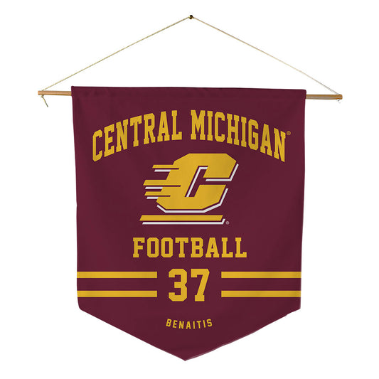 Central Michigan - NCAA Football : Colton Benaitis - Pennant - 18" x 21"-0