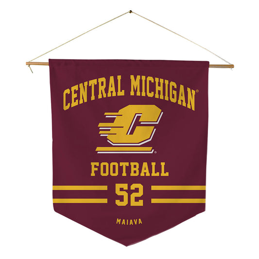 Central Michigan - NCAA Football : Dom Maiava - Pennant - 18" x 21"-0