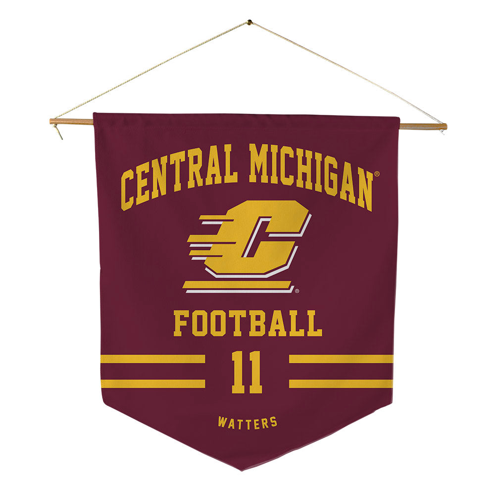 Central Michigan - NCAA Football : Ryland Watters - Pennant - 18" x 21"-0