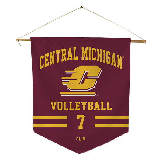 Central Michigan - NCAA Women's Volleyball : Abby Olin - Pennant - 18" x 21"-0