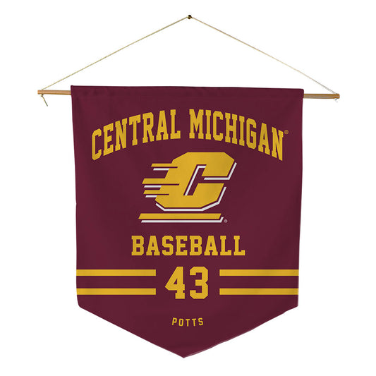 Central Michigan - NCAA Baseball : Tyson Potts - Pennant - 18" x 21"-0