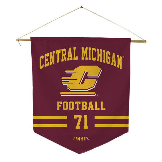 Central Michigan - NCAA Football : Jacob Timmer - Pennant - 18" x 21"-0