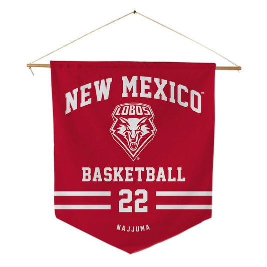 New Mexico - NCAA Women's Basketball : Maria Najjuma - Pennant - 18" x 21"-0