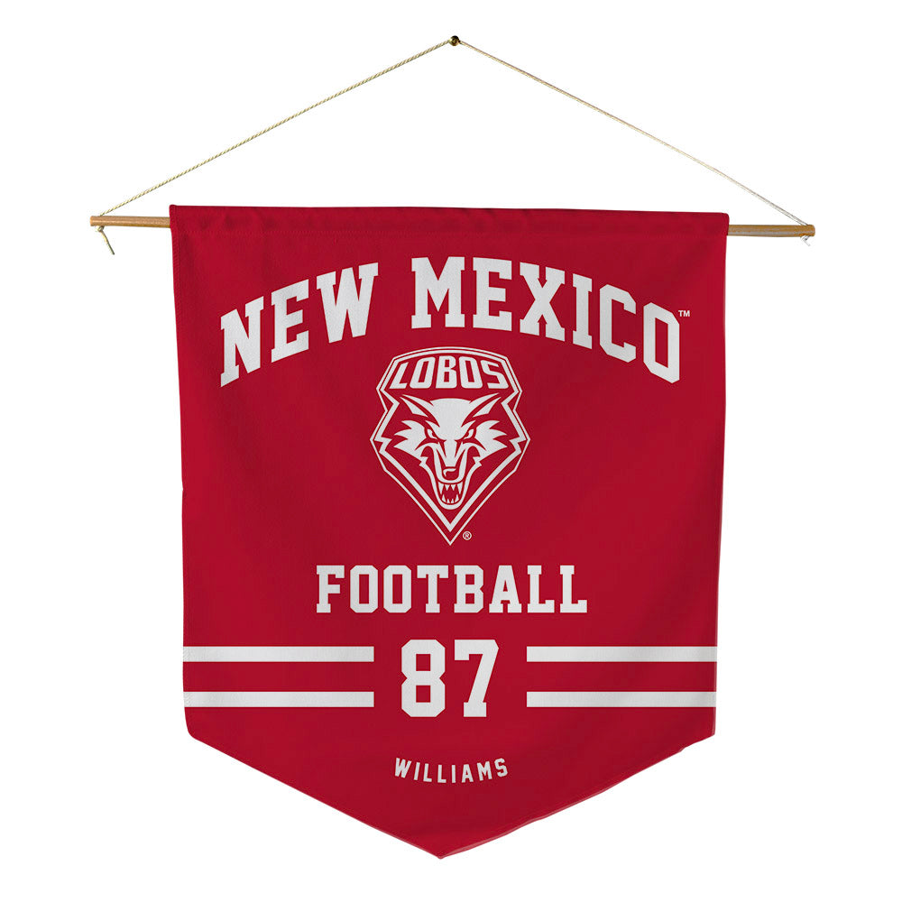 New Mexico - NCAA Football : Abraham Williams - Pennant - 18" x 21"-0