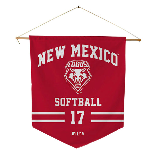 New Mexico - NCAA Softball : Alexa Wilde - Pennant - 18" x 21"-0
