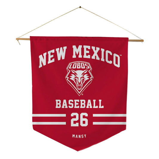 New Mexico - NCAA Baseball : Luke Mansy - Pennant - 18" x 21"-0