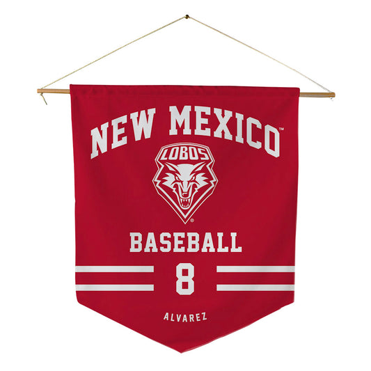 New Mexico - NCAA Baseball : Diego Alvarez - Pennant - 18" x 21"-0