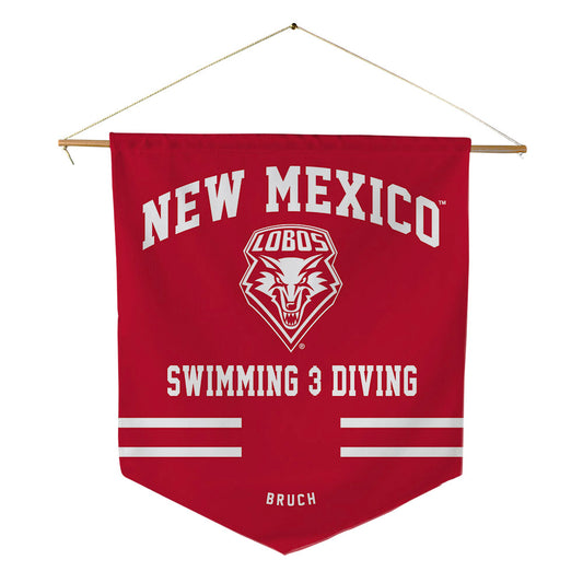 New Mexico - NCAA Women's Swimming & Diving : Jadyn Bruch - Pennant - 18" x 21"-0