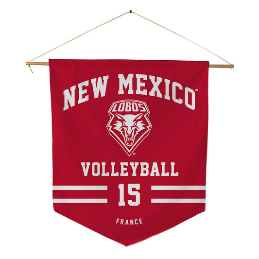 New Mexico - NCAA Women's Volleyball : Addison France - Pennant - 18" x 21"-0