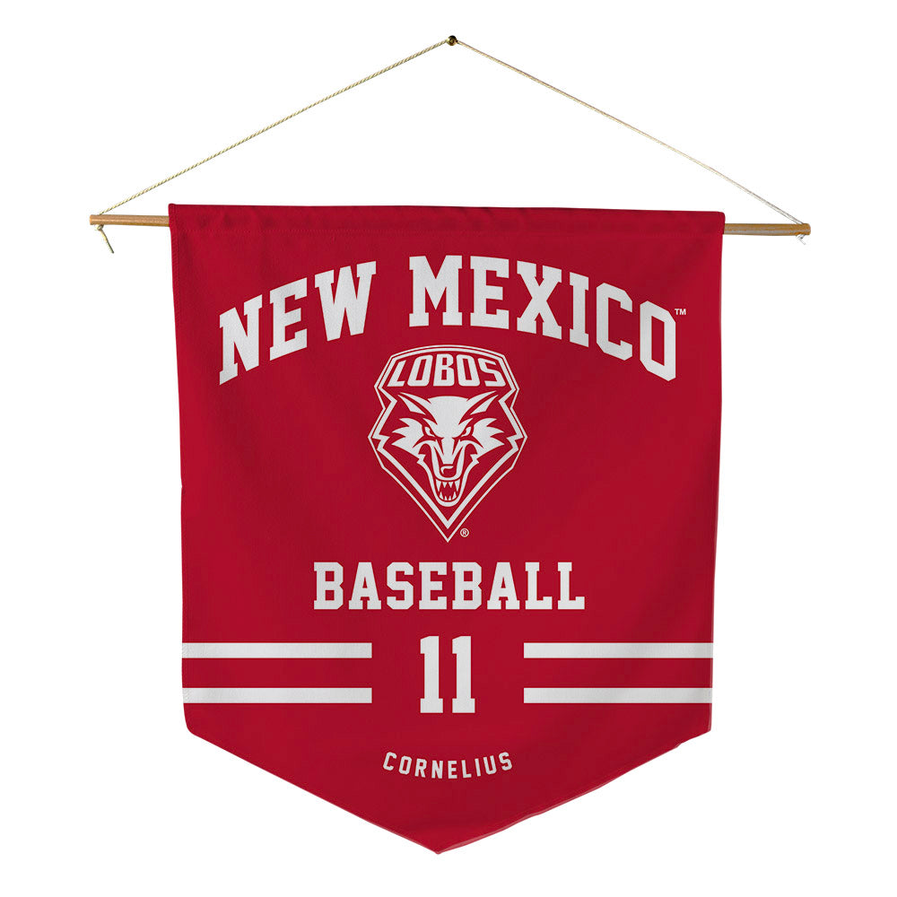 New Mexico - NCAA Baseball : Matthew Cornelius - Pennant - 18" x 21"-0